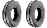 5.50-16 Major Brand Tri Rib (3 Rib) F-2  6 Ply Rated TUBELESS Tires (Set of 2)